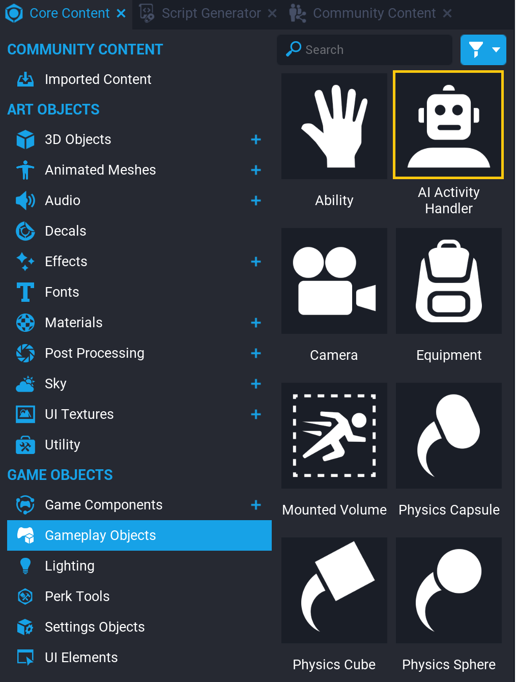 AI Activity Handler in Core Content