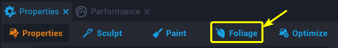 Select Foliage Tab